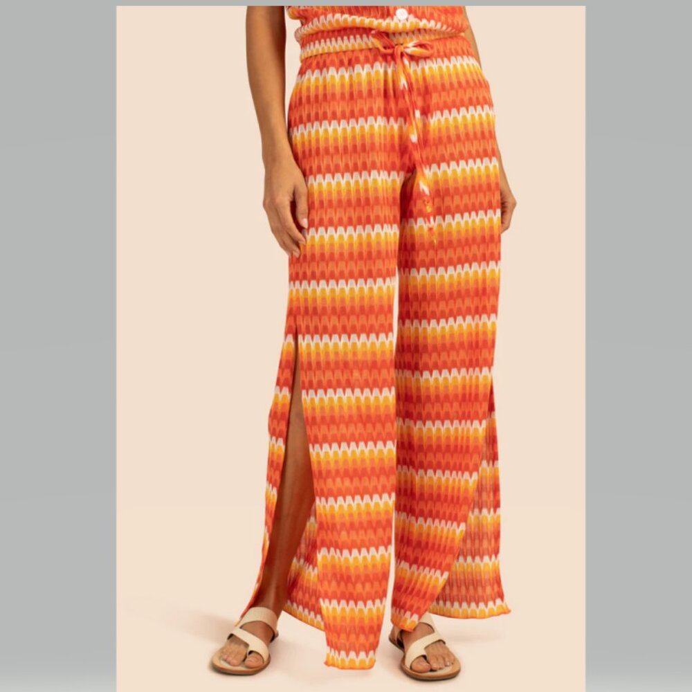 Trina Turk SUNRAY CROCHET SLIT PANT Cover Up NWT